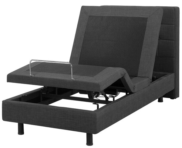 Polohovací postel Tkanina DUKE 90 x 200 cm Tmavě šedá