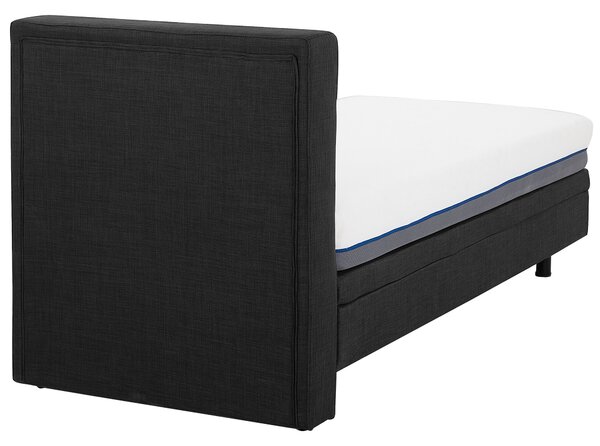 Polohovací postel Tkanina DUKE 90 x 200 cm Tmavě šedá