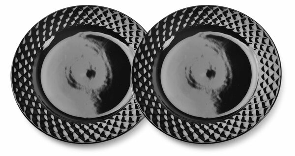 Affekdesign Sada dezertních talířů DIAMENT BLACK černá
