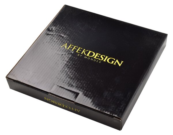 Affekdesign Sada dezertních talířů DIAMENT BLACK černá