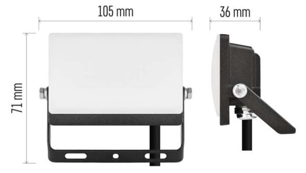 EMOS Lighting LED reflektor TAMBO EVO, 10 W, 1000 lm, IP65, černý