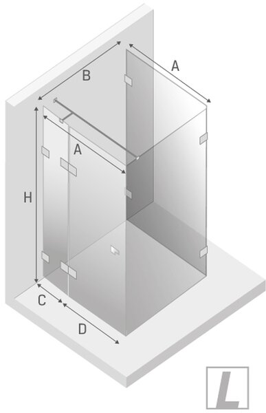 New Trendy Eventa sprchový kout 90x90 cm čtvercový chrom lesk/průhledné sklo EXK-0202