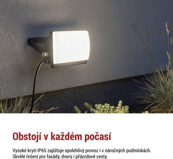 EMOS Lighting LED reflektor TAMBO EVO, 10 W, 1000 lm, IP65, černý