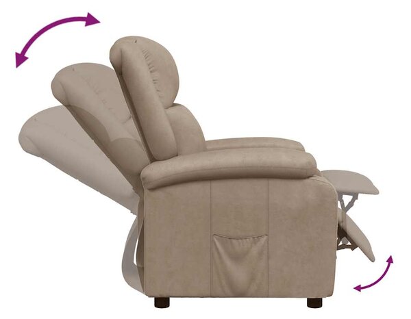 Polohovací křeslo cappuccino umělá kůže 340175