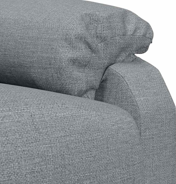 Polohovací křeslo světle šedé textil 340177