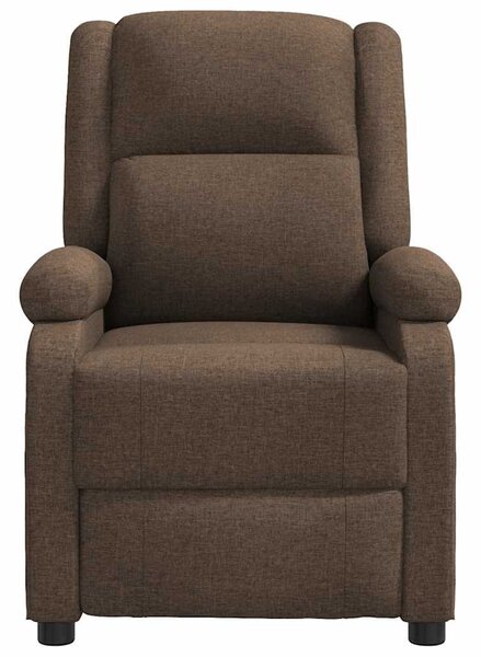 Polohovací křeslo hnědé textil 340183