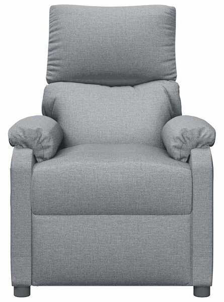Polohovací křeslo světle šedé textil 340177