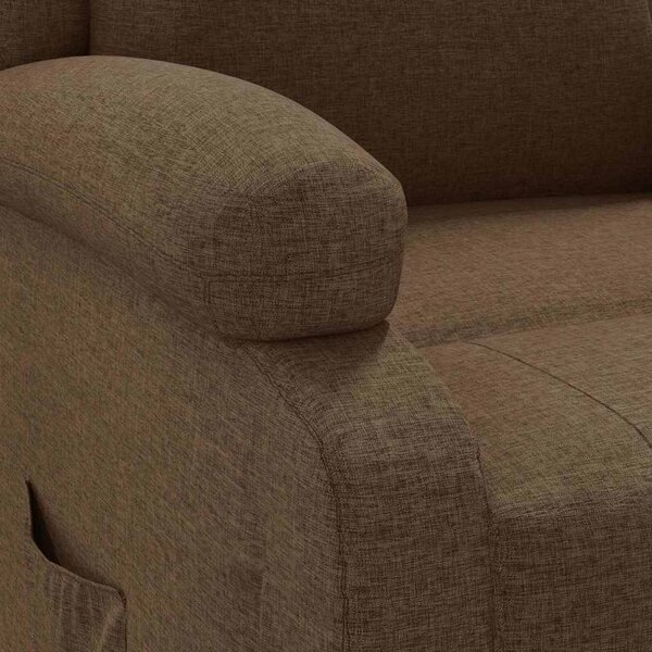 Polohovací křeslo hnědé textil 340183
