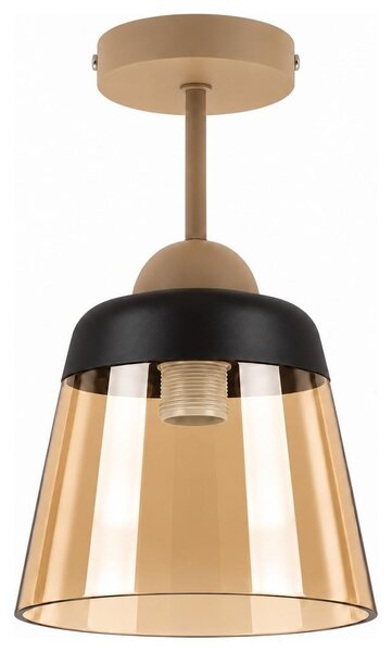 BRILAGI-LED Přisazený lustr R GLASS 1xE27/60W/230V pr. 15,5cm béžová/kouř béžová