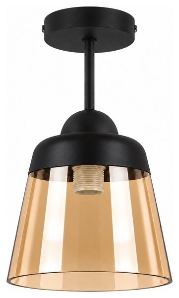 BRILAGI-LED Přisazený lustr R GLASS 1xE27/60W/230V pr. 15,5cm černá/kouř béžová