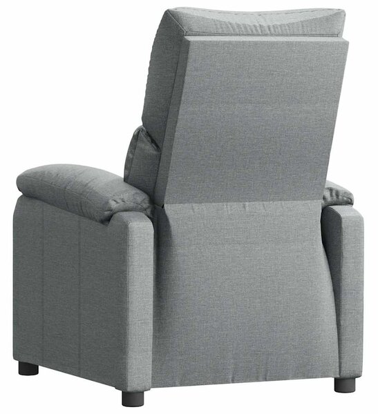 Polohovací křeslo světle šedé textil 340177