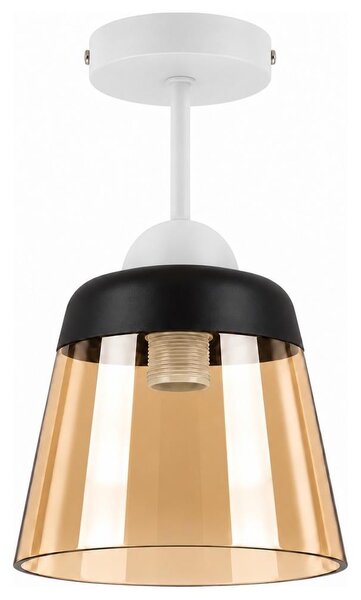 BRILAGI-LED Přisazený lustr R GLASS 1xE27/60W/230V pr. 15,5cm bílá/kouř béžová