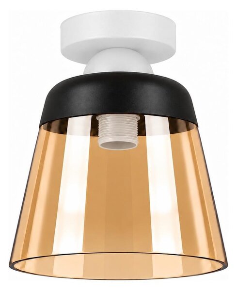 BRILAGI-LED Stropní svítidlo R GLASS 1xE27/60W/230V pr. 15,5cm bílá/kouř béžová