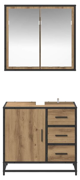 Sada koupelnového nábytku 2 ks Artisanový dub 65 x 33 x 60 cm 3402321