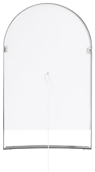 LED koupelnové zrcadlo VALOUZE 61 cm 100 cm s poličkou Stříbrná