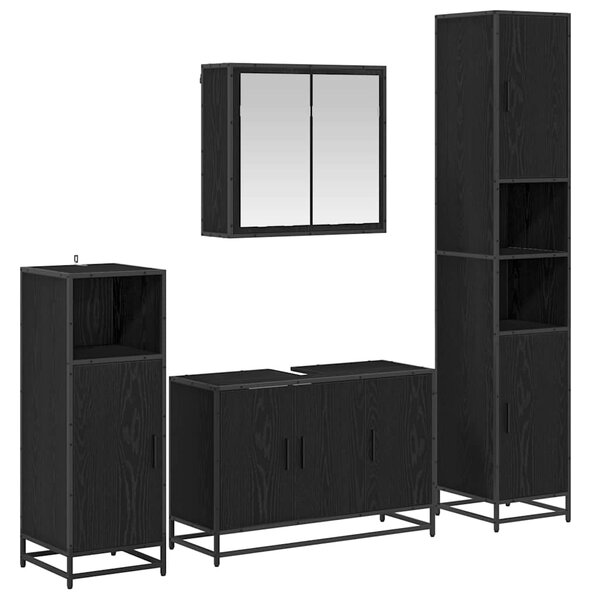 Sada koupelnového nábytku 4 ks Černý dub 90 x 33 x 60 cm 3402325