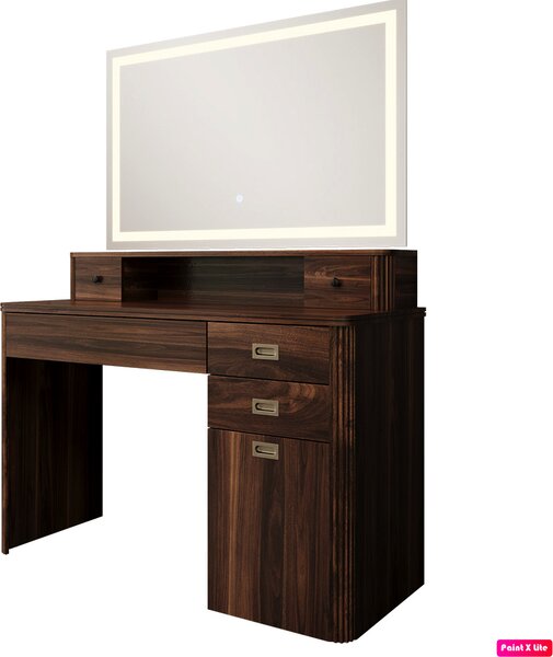 Toaletní stolek Vicco Neria Rustikální dub 120 cm se zrcadlem LED, Model 54332
