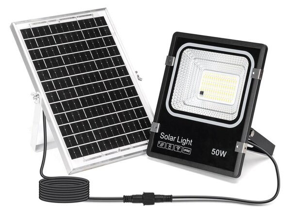 Aigostar - LED Stmív. solární reflektor LED/50W/3,2V 3000K/4000K/6500K IP66 + DO