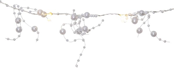 Světelný LED řetěz White pearls Dew Drops