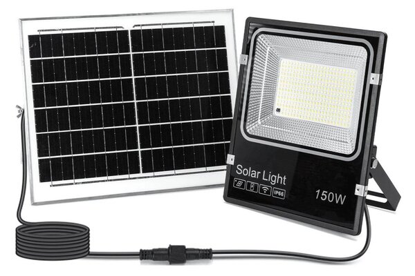 Aigostar- LED Stmív. solární reflektor LED/150W/3,2V 3000K/4000K/6500K IP66 + DO