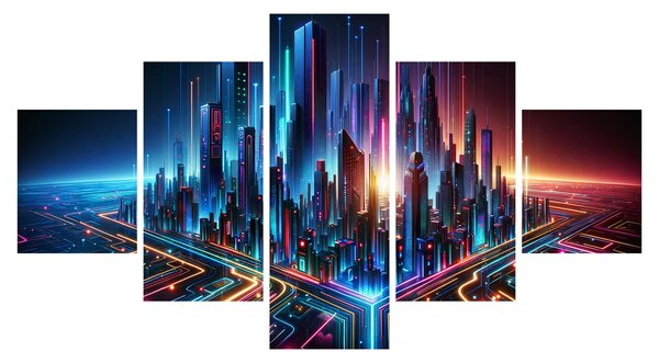 Obraz - Město budoucnosti (125x70 cm)