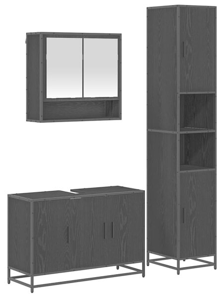 Sada koupelnového nábytku 3 ks Staré dřevo 90 x 33 x 60 cm 3402539