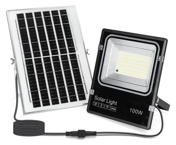 Aigostar -LED Stmív. solární reflektor LED/100W/3,2V 3000K/4000K/6500K IP66 + DO