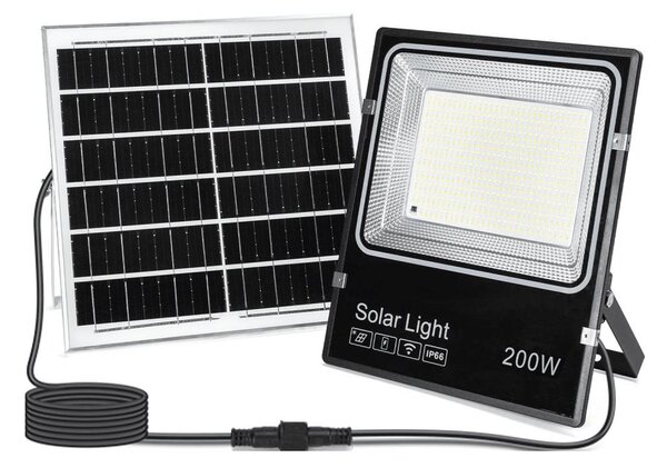 Aigostar- LED Stmív. solární reflektor LED/200W/3,2V 3000K/4000K/6500K IP66 + DO