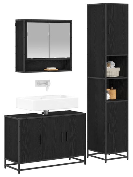 Sada koupelnového nábytku 3 ks Staré dřevo 90 x 33 x 60 cm 3402539