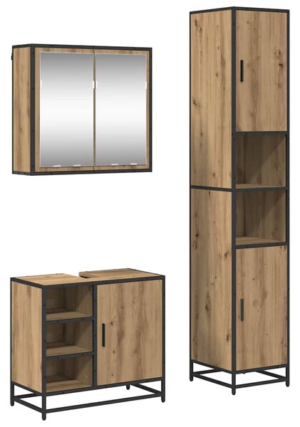 Sada koupelnového nábytku 3 ks Artisanový dub 65 x 33 x 60 cm 3402361