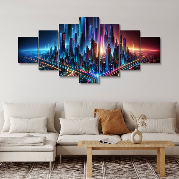 Obraz - Město budoucnosti (210x100 cm)