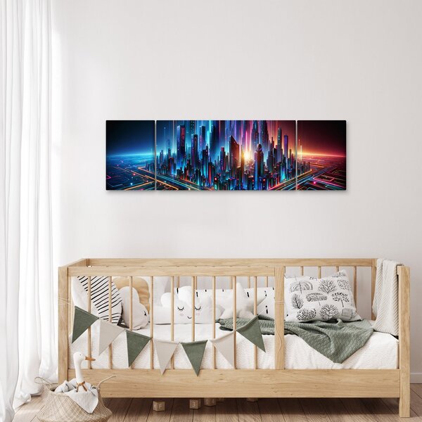 Obraz - Město budoucnosti (170x50 cm)