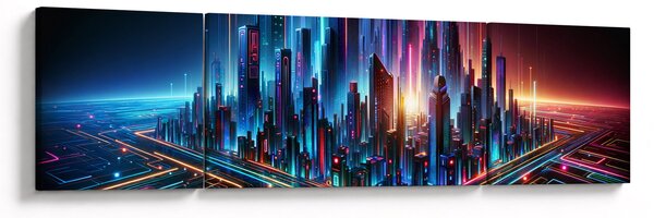 Obraz - Město budoucnosti (170x50 cm)