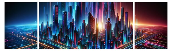 Obraz - Město budoucnosti (170x50 cm)