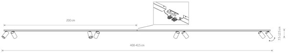 Nowodvorski Lighting Mono stropní světlo 6x10 W černá 7722