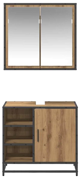 Sada koupelnového nábytku 2 ks Artisanový dub 65 x 33 x 60 cm 3402403
