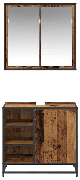 Sada koupelnového nábytku 2 ks Staré dřevo 65 x 33 x 60 cm 3402402