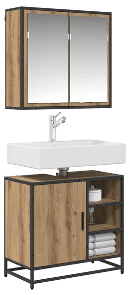 Sada koupelnového nábytku 2 ks Artisanový dub 65 x 33 x 60 cm 3402403