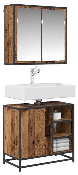 Sada koupelnového nábytku 2 ks Staré dřevo 65 x 33 x 60 cm 3402402