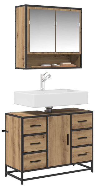 Sada koupelnového nábytku 2 ks Artisanový dub 80 x 33 x 60 cm 3402427