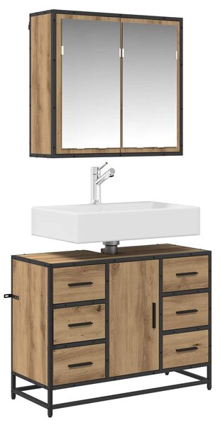 Sada koupelnového nábytku 2 ks Artisanový dub 80 x 33 x 60 cm 3402430
