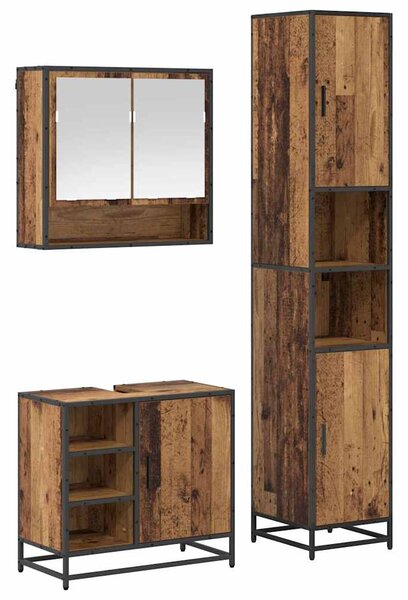 Sada koupelnového nábytku 3 ks Staré dřevo 35 x 37,5 x 188,5 cm 3402438