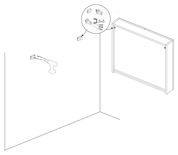 Zrcadlová skříňka bez osvětlení Brida 85 cm bílá