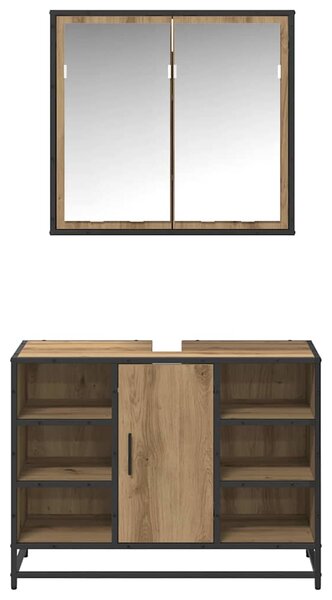 Sada koupelnového nábytku 2 ks Artisanový dub 80 x 33 x 60 cm 3402460