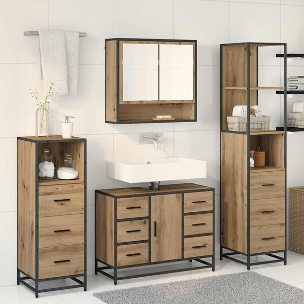 Sada koupelnového nábytku 3 ks Artisanový dub 3402492