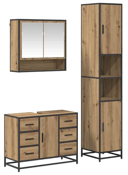 Sada koupelnového nábytku 3 ks Artisanový dub 90 x 33 x 60 cm 3402486