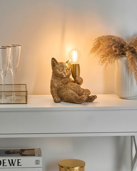 Stolní lampa Kočka ZIPPY Zlatá