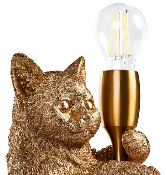 Stolní lampa Kočka ZIPPY Zlatá
