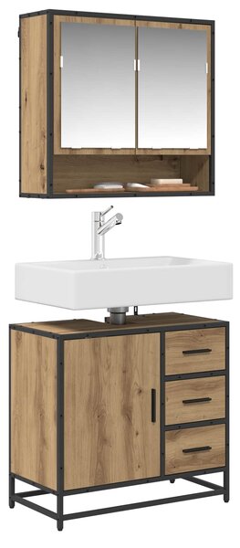 Sada koupelnového nábytku 2 ks Artisanový dub 65 x 33 x 60 cm 3402507