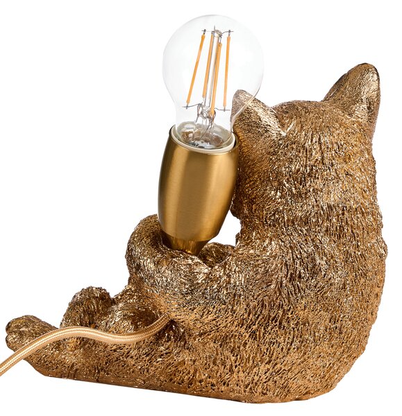 Stolní lampa Kočka ZIPPY Zlatá